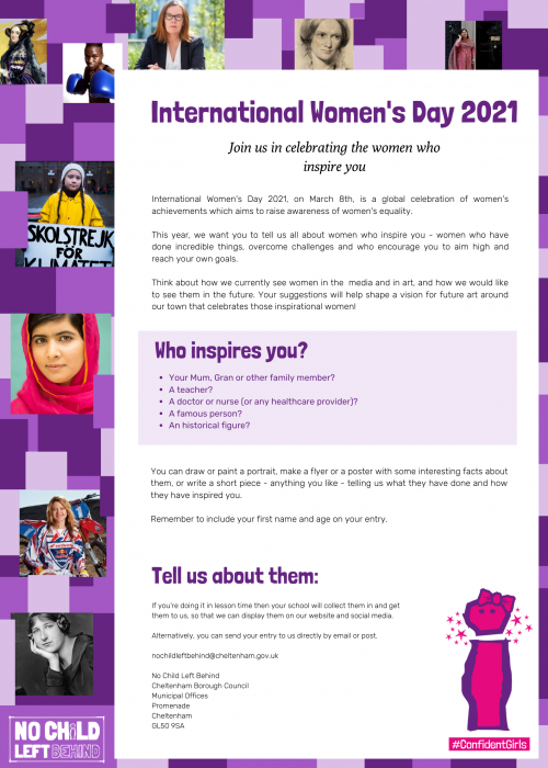 International Women's Day 2021 leaflet screenshot
